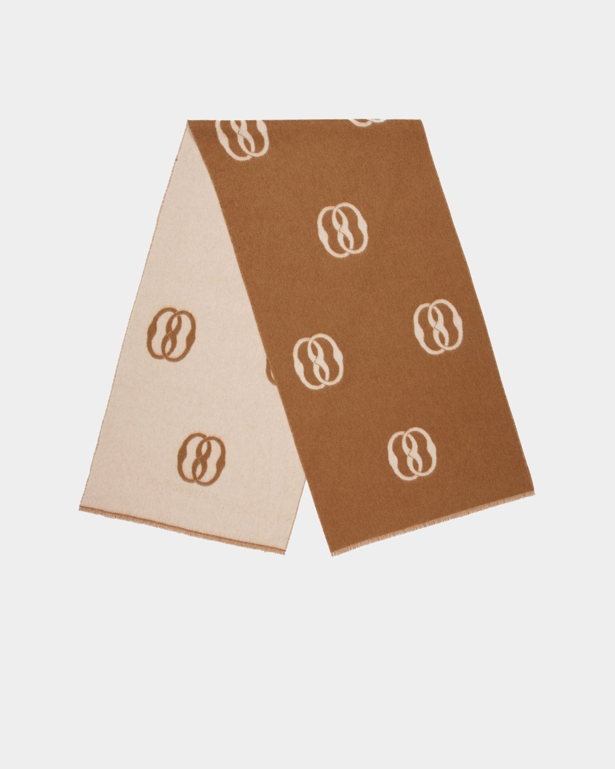 Emblem Scarf In Desert And Dusty Petal Fabric - Women's - Bally - 01