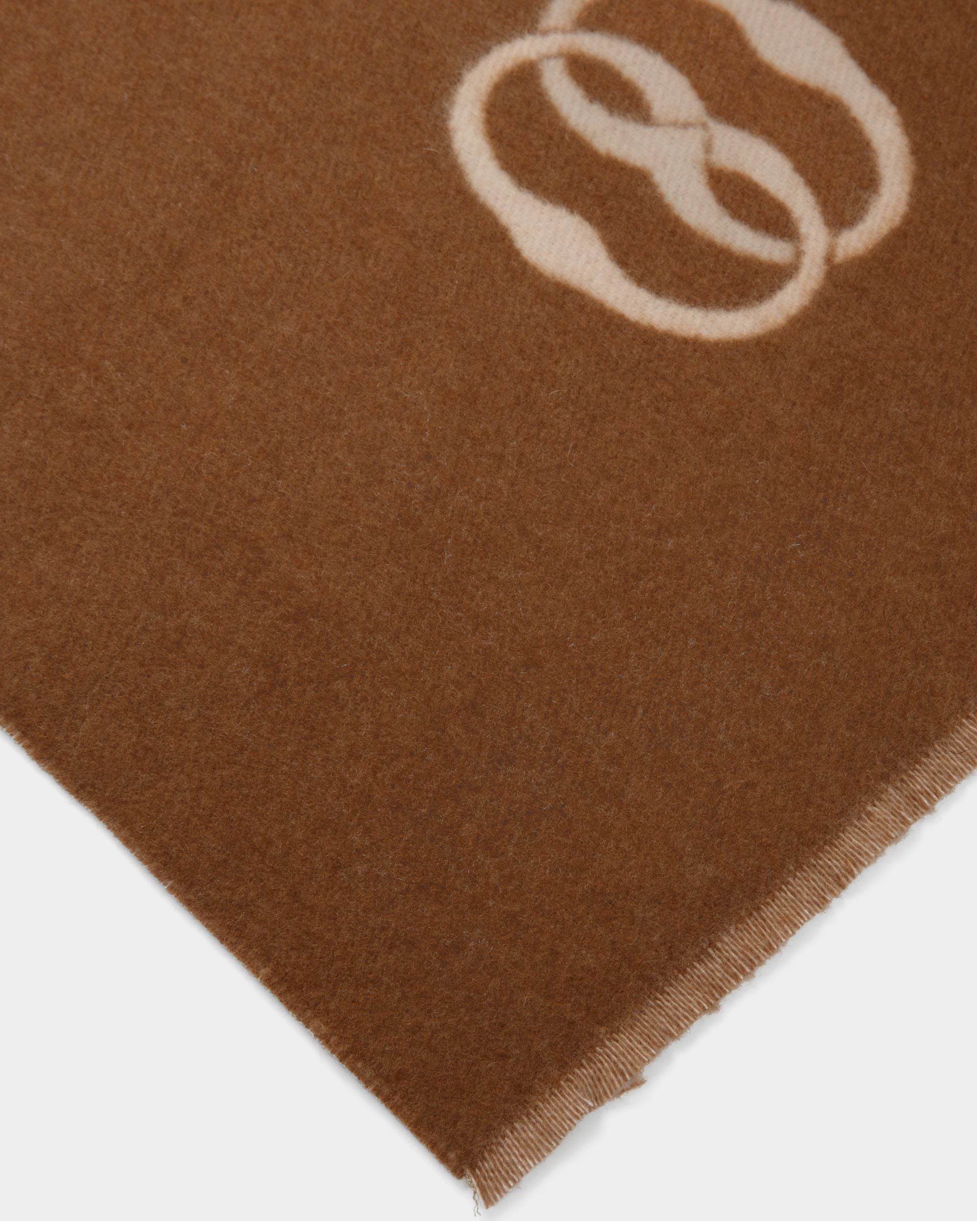 Emblem Scarf In Desert And Dusty Petal Fabric - Women's - Bally - 03