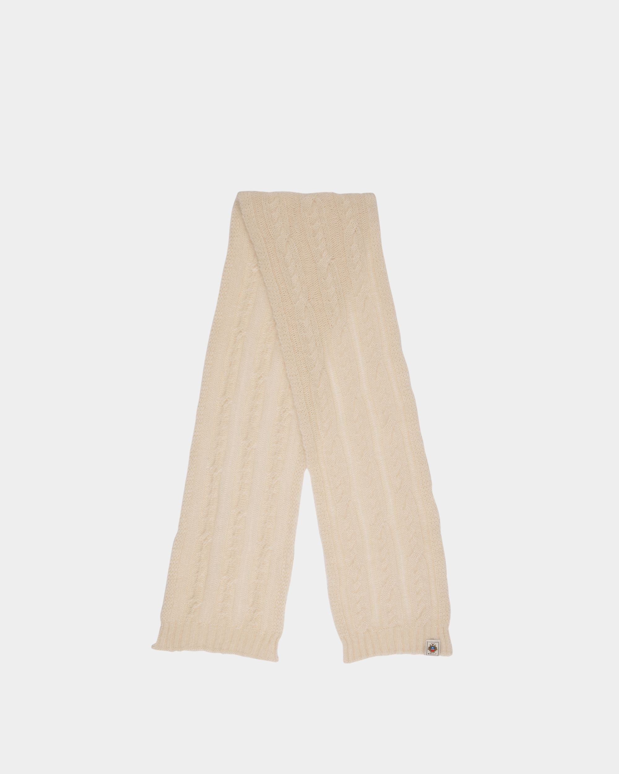Schal Aus Elfenbeinfarbenem Mohair Und Seide - Damen - Bally - 01