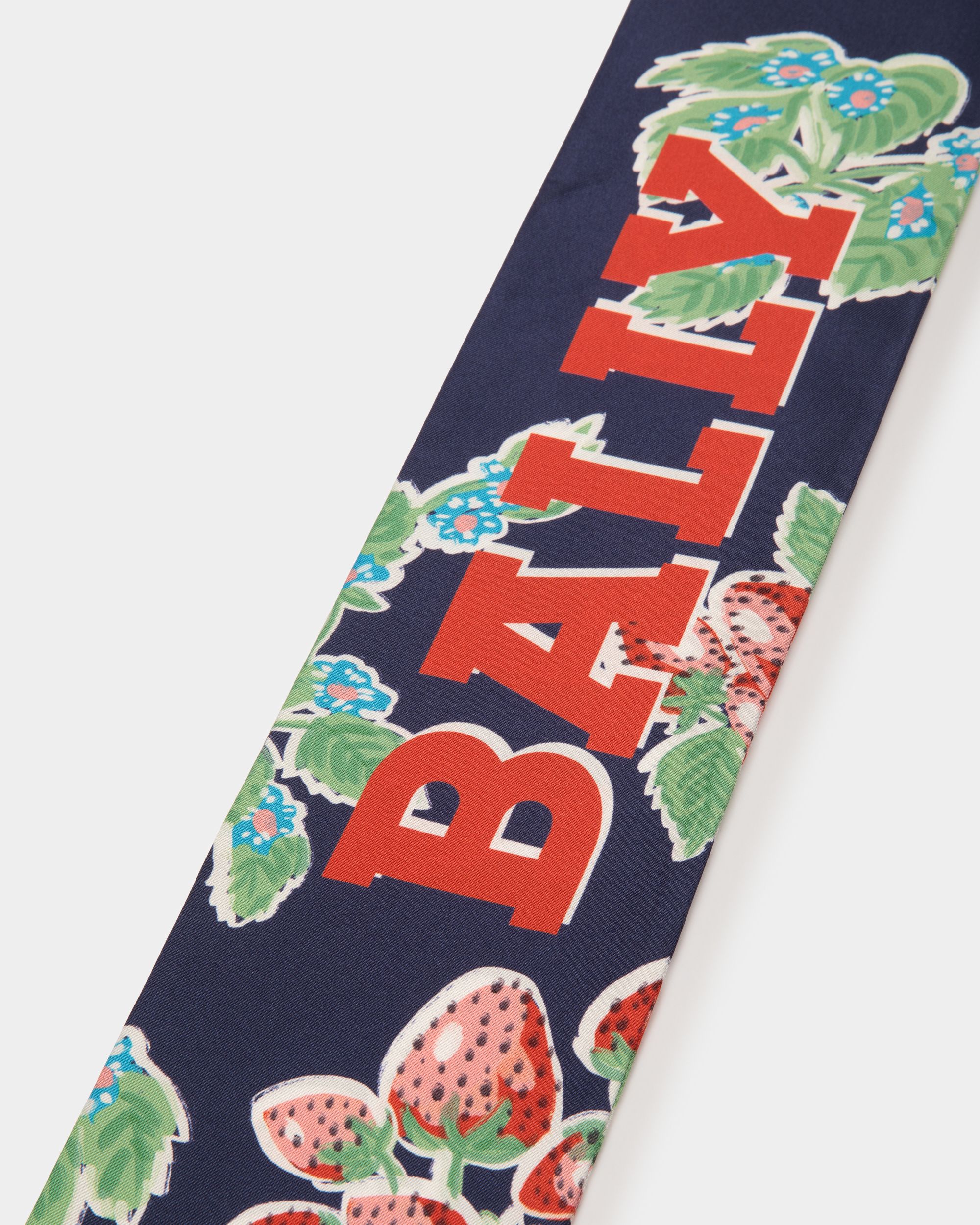 Neck Bow in Strawberry Print Silk - Women's - Bally - 03