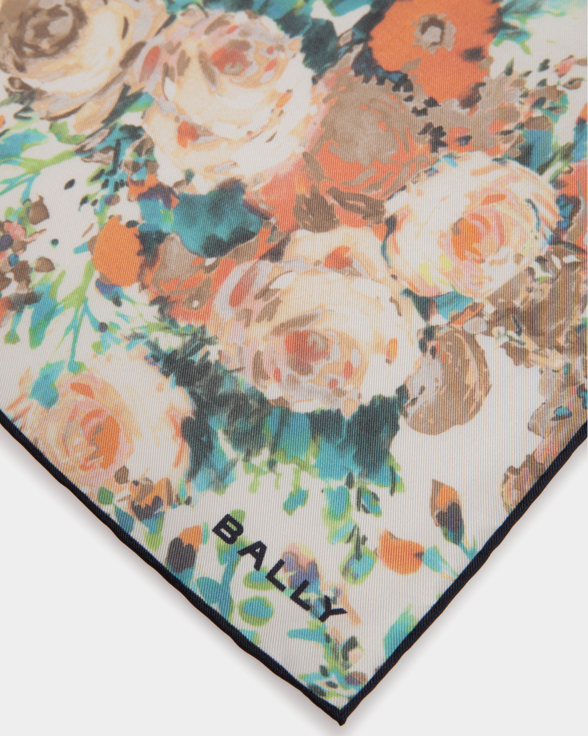 Foulard In Seta Multicolore Con Stampa Rosengarten - Donna - Bally - 03