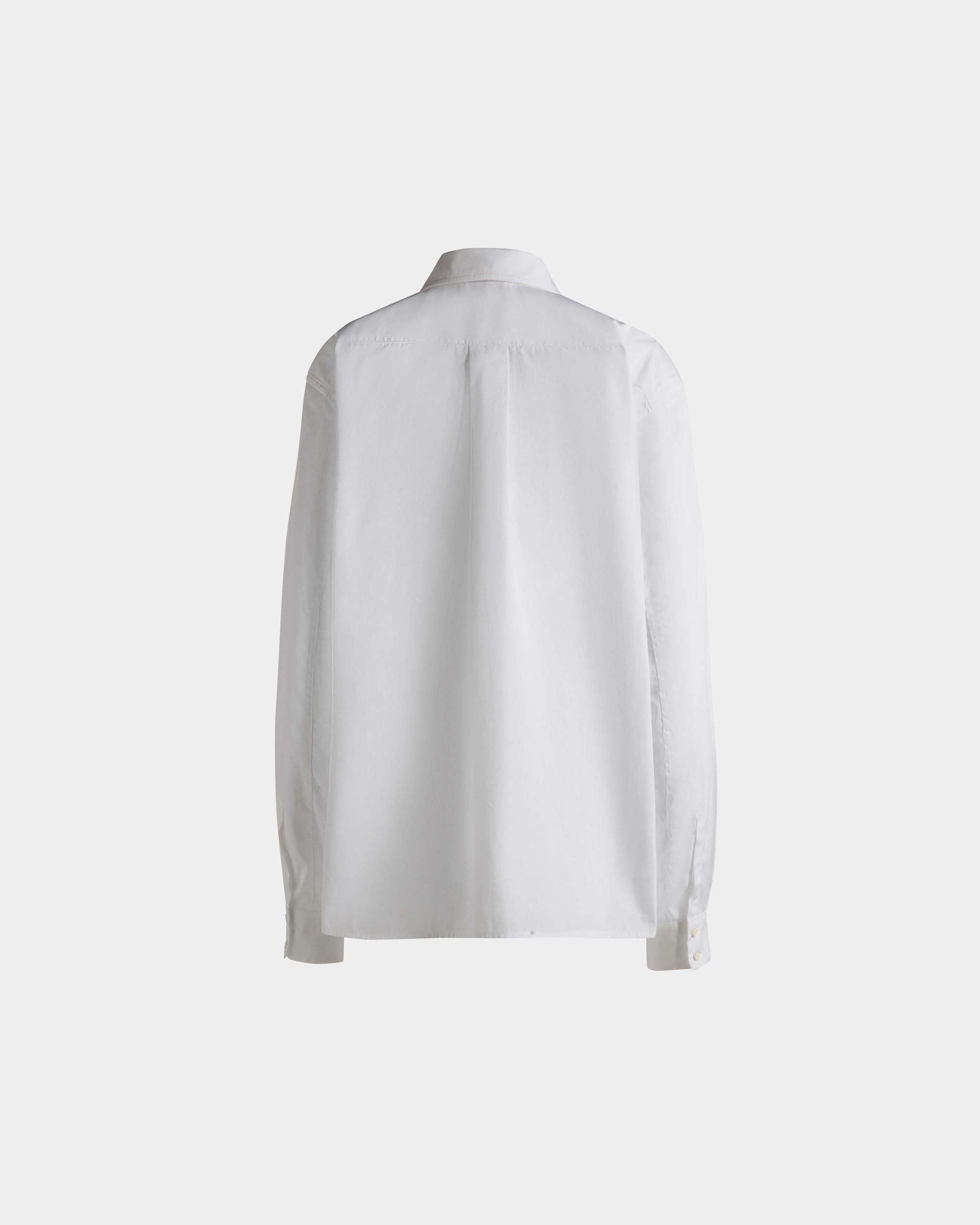 Long Sleeve Shirt In White Cotton - Women's - Bally - 08