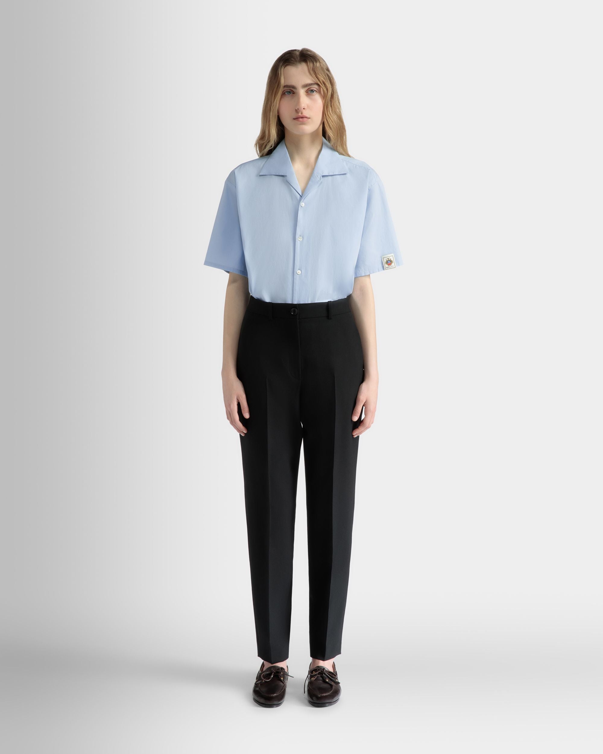 Camicia Oversize In Cotone Light Blue - Donna - Bally - 02
