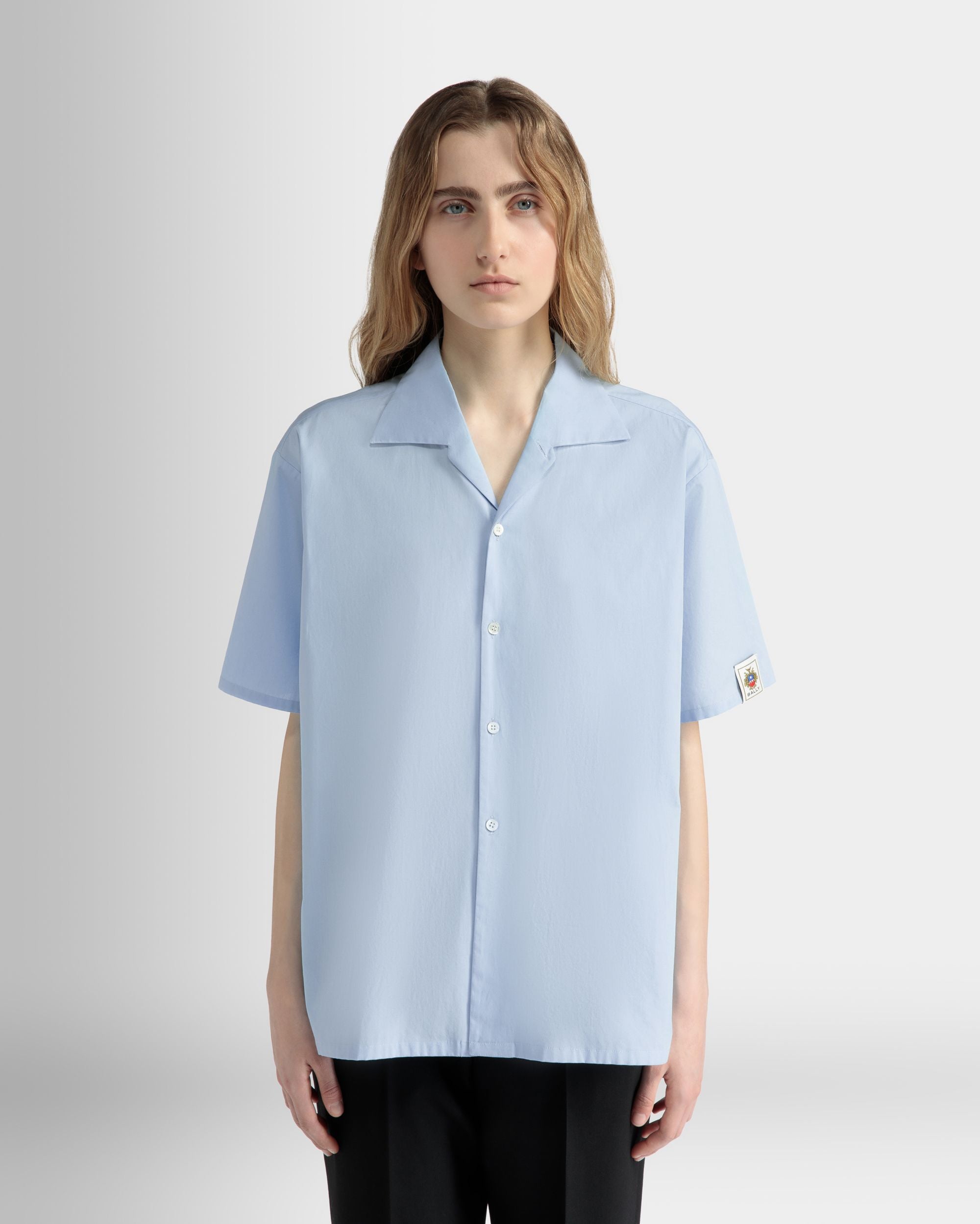 Camicia Oversize In Cotone Light Blue - Donna - Bally - 03