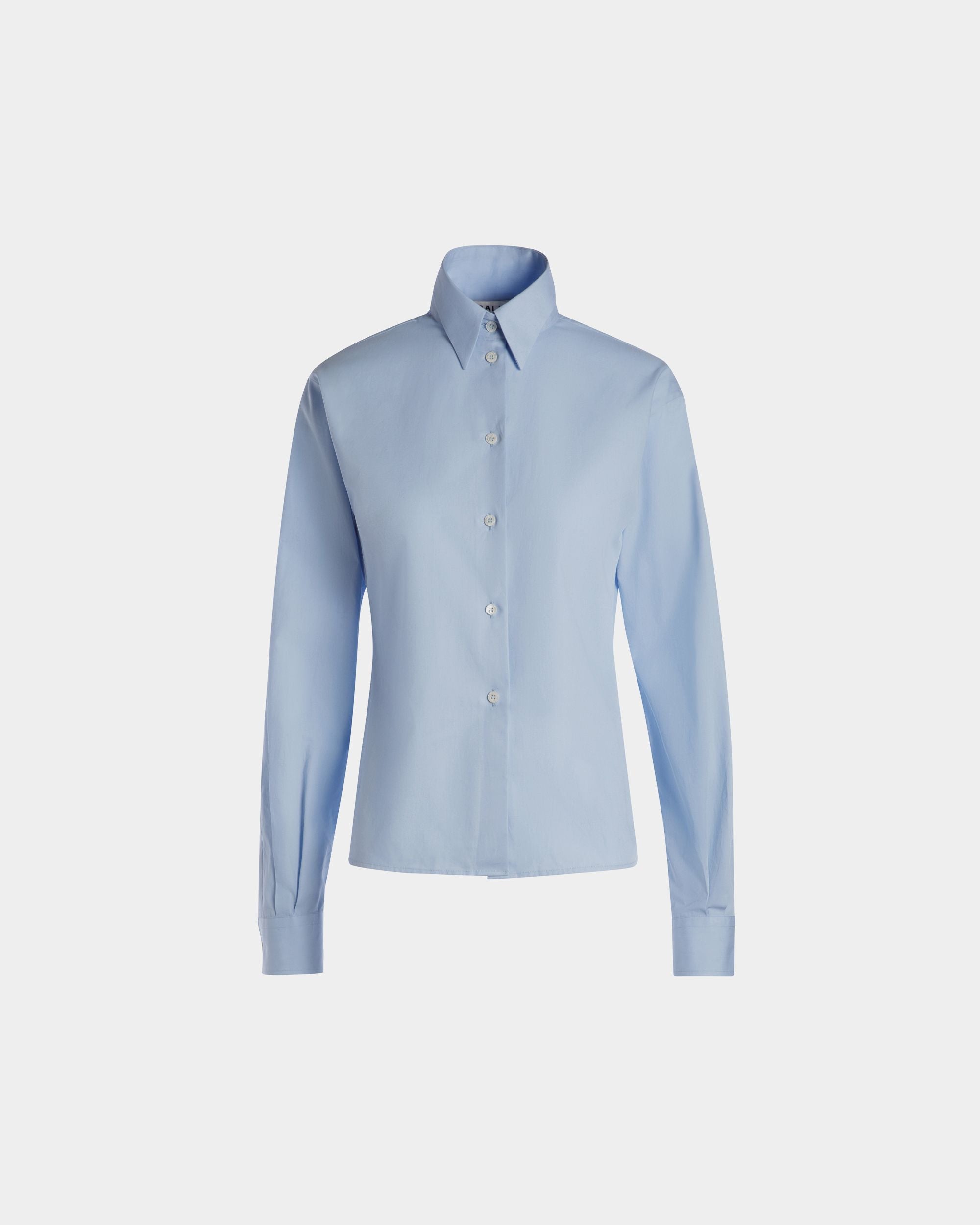 Camicia A Maniche Lunghe In Cotone Light Blue - Donna - Bally - 01