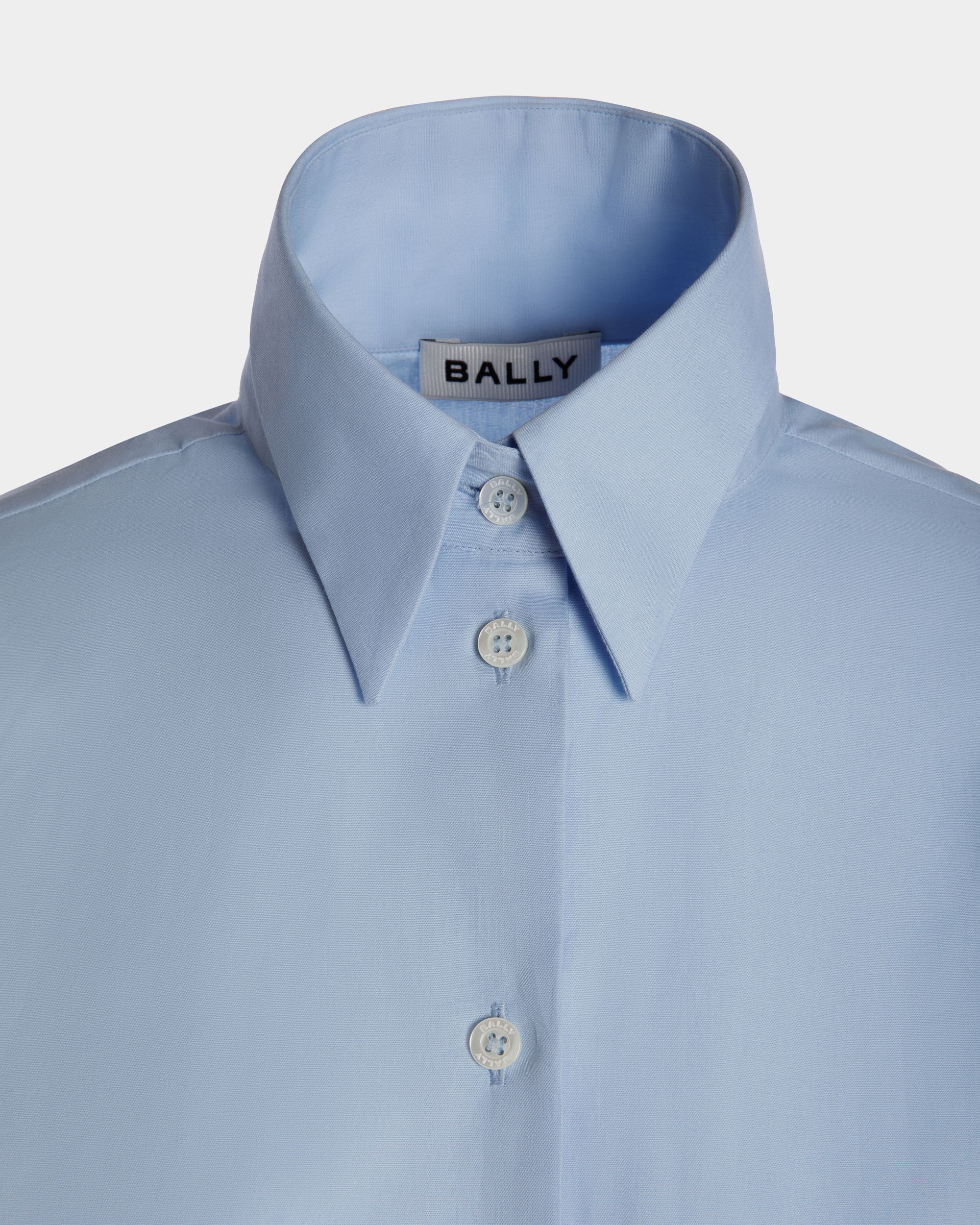 Camicia A Maniche Lunghe In Cotone Light Blue - Donna - Bally - 04