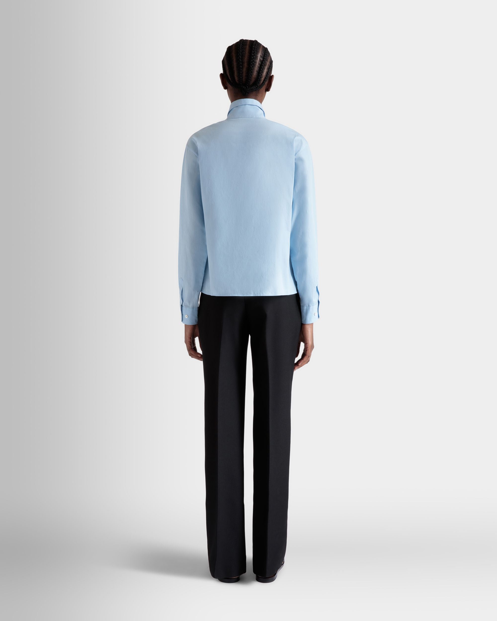 Camicia A Maniche Lunghe In Cotone Light Blue - Donna - Bally - 07