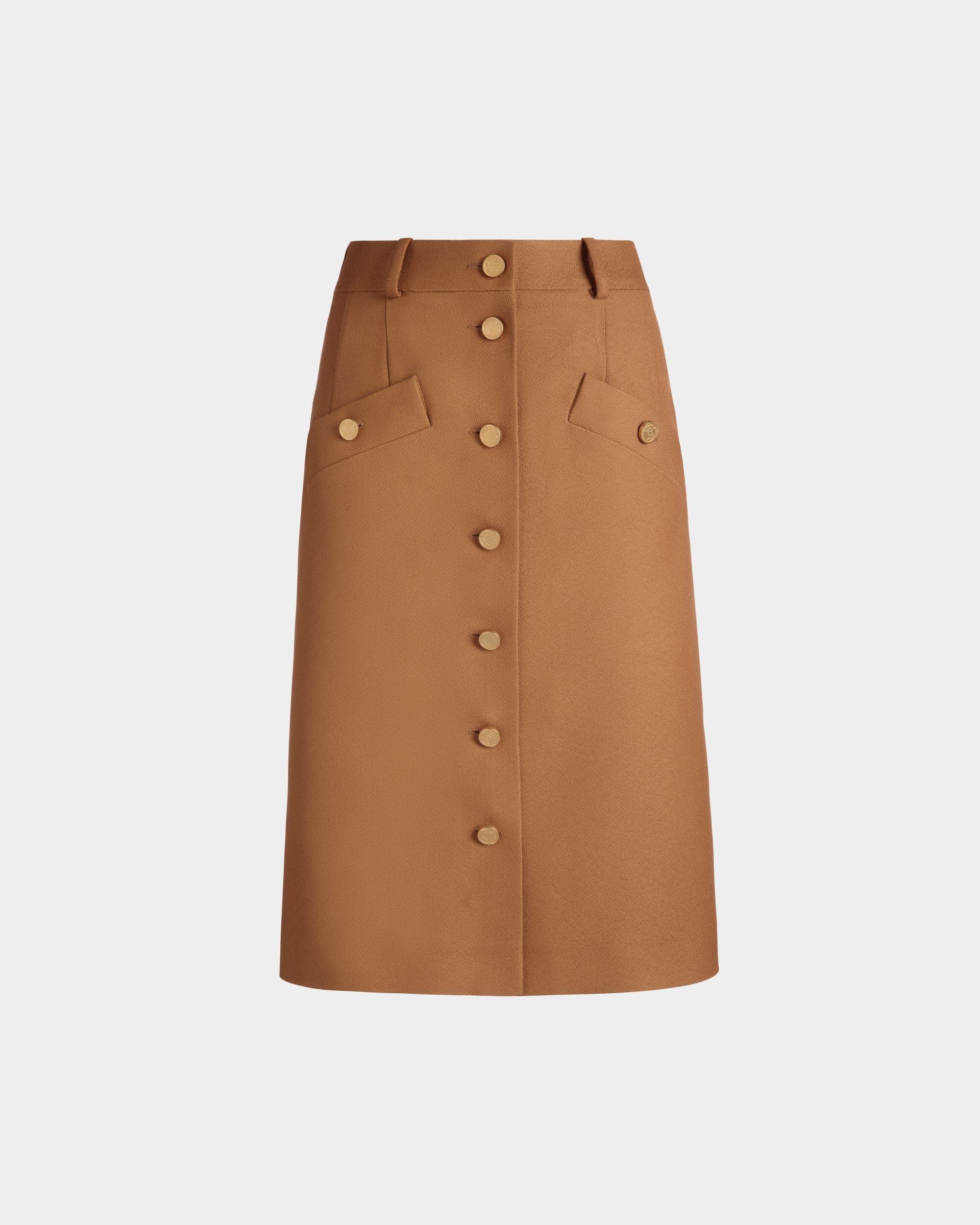 Gonna Longuette In Misto Lana Marrone - Donna - Bally - 01