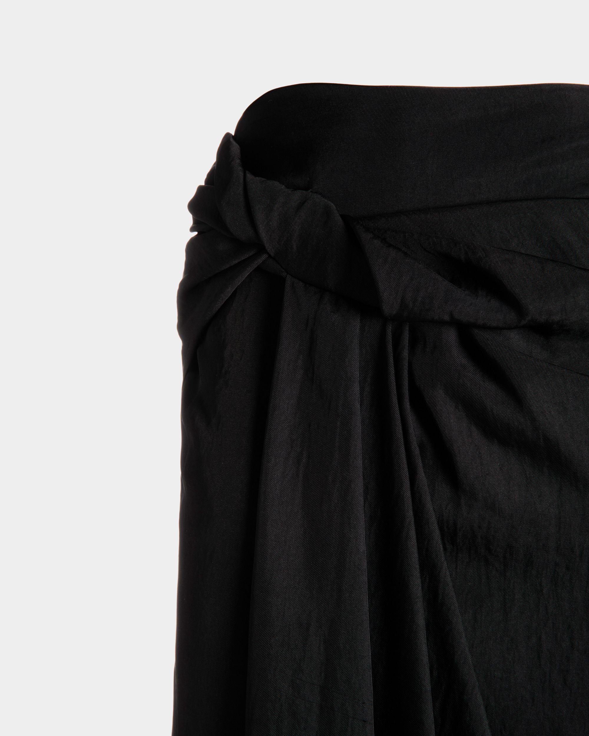 Drapierter Langer Rock Aus Fließendem Twill In Schwarz - Damen - Bally - 02