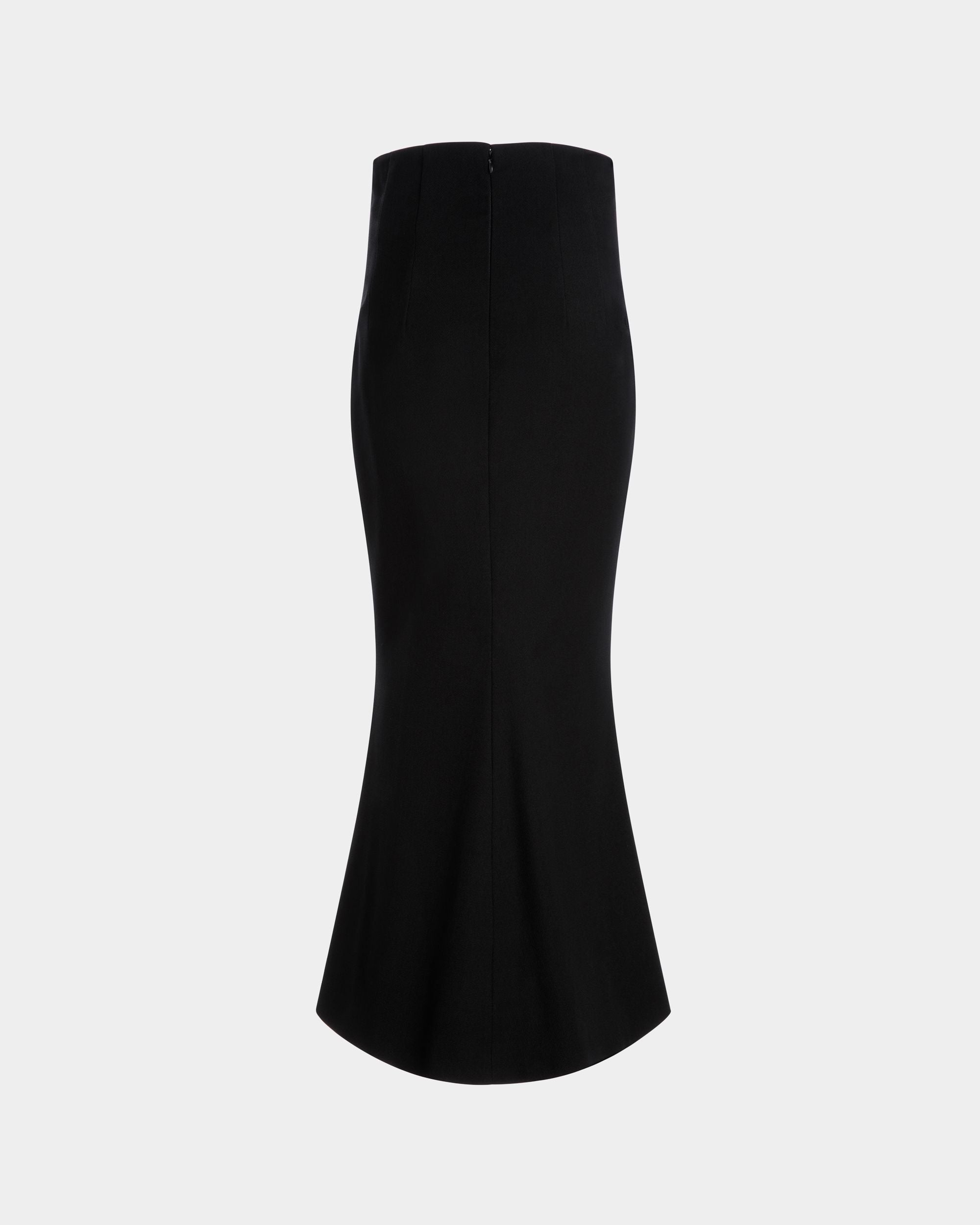Long Skirt In Black Wool Blend - Women's - Bally - 07