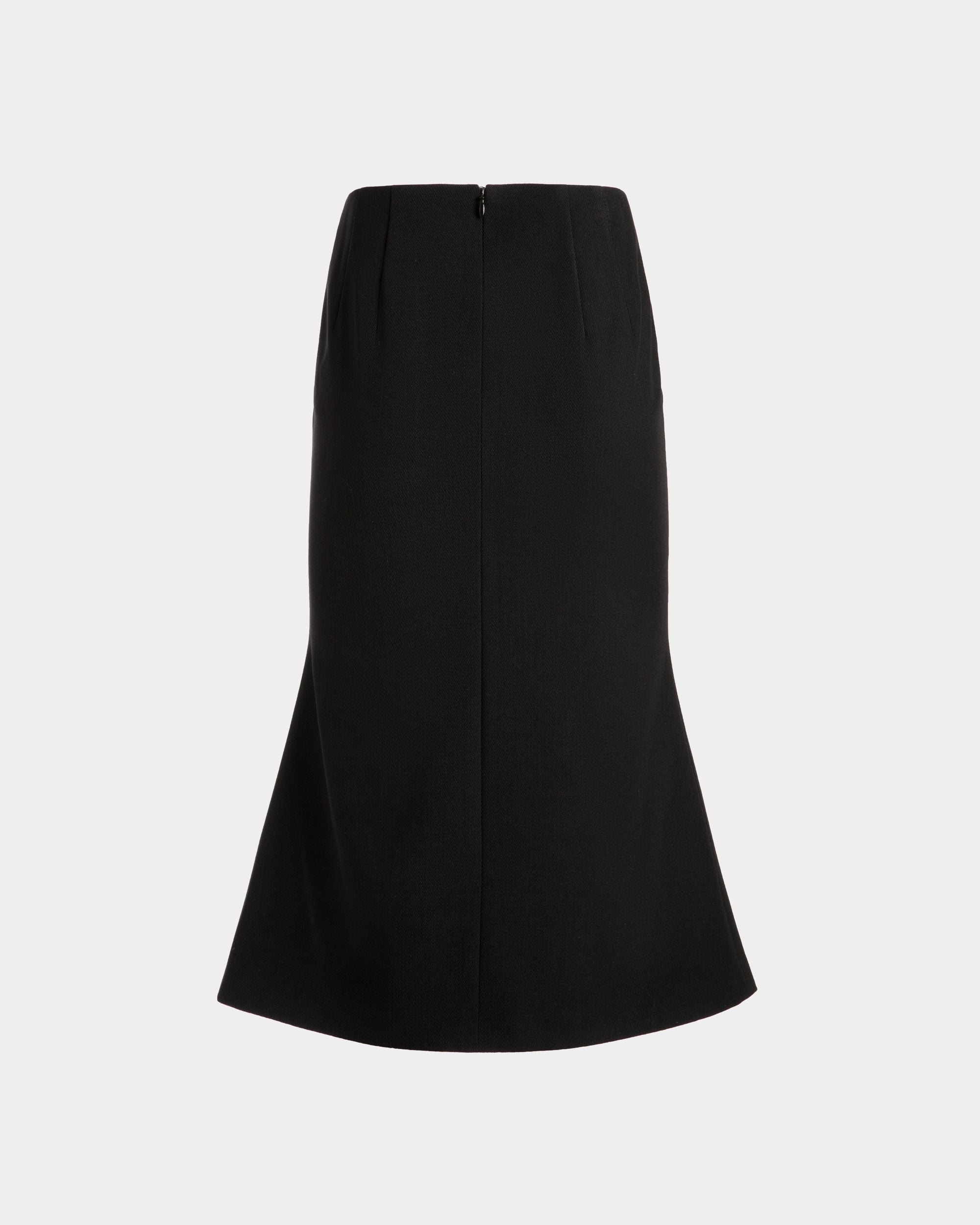 Midirock Aus Einer Wollmischung In Schwarz - Damen - Bally - 07
