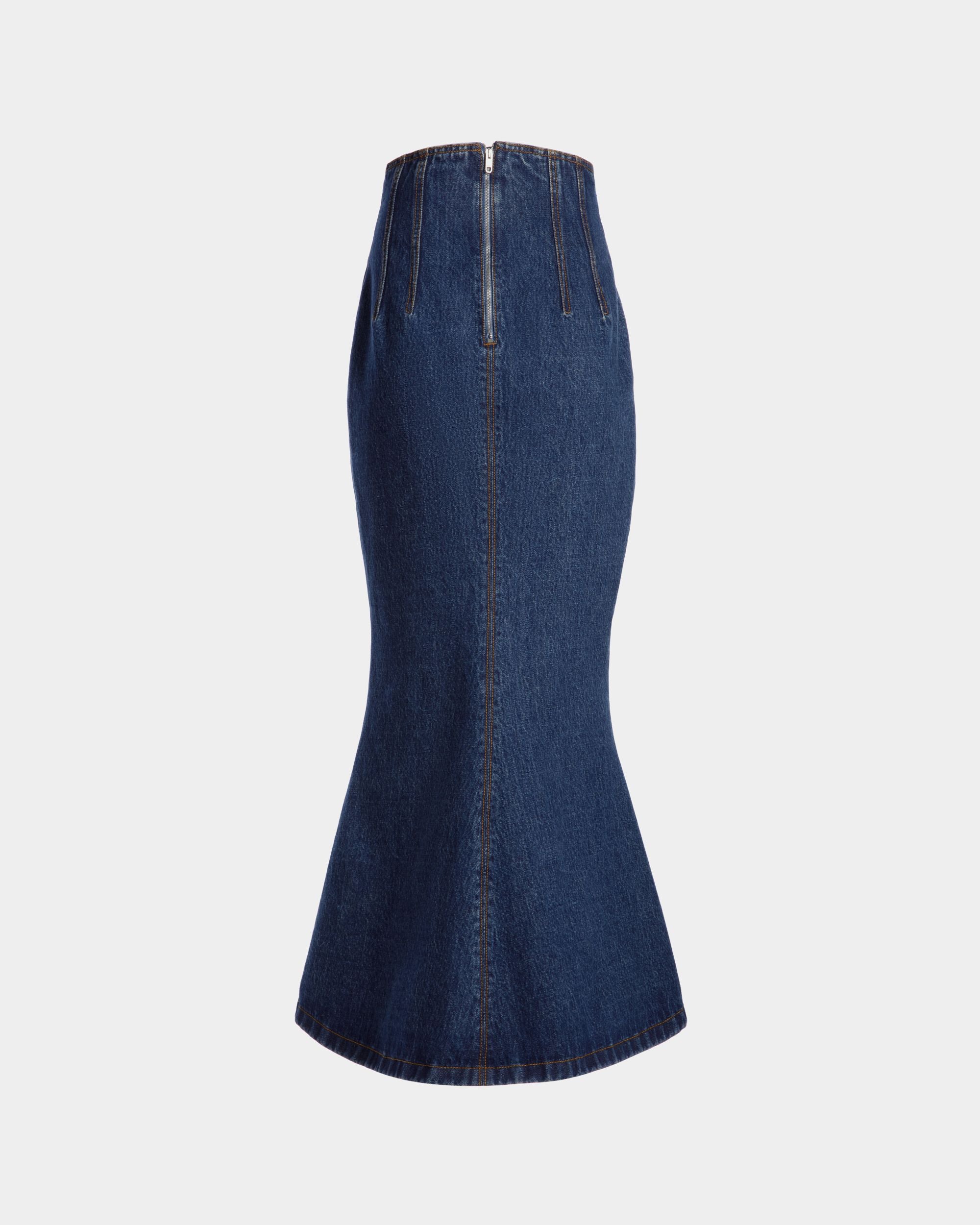 Langer Rock Aus Baumwolle In Medium Blue - Damen - Bally - 07