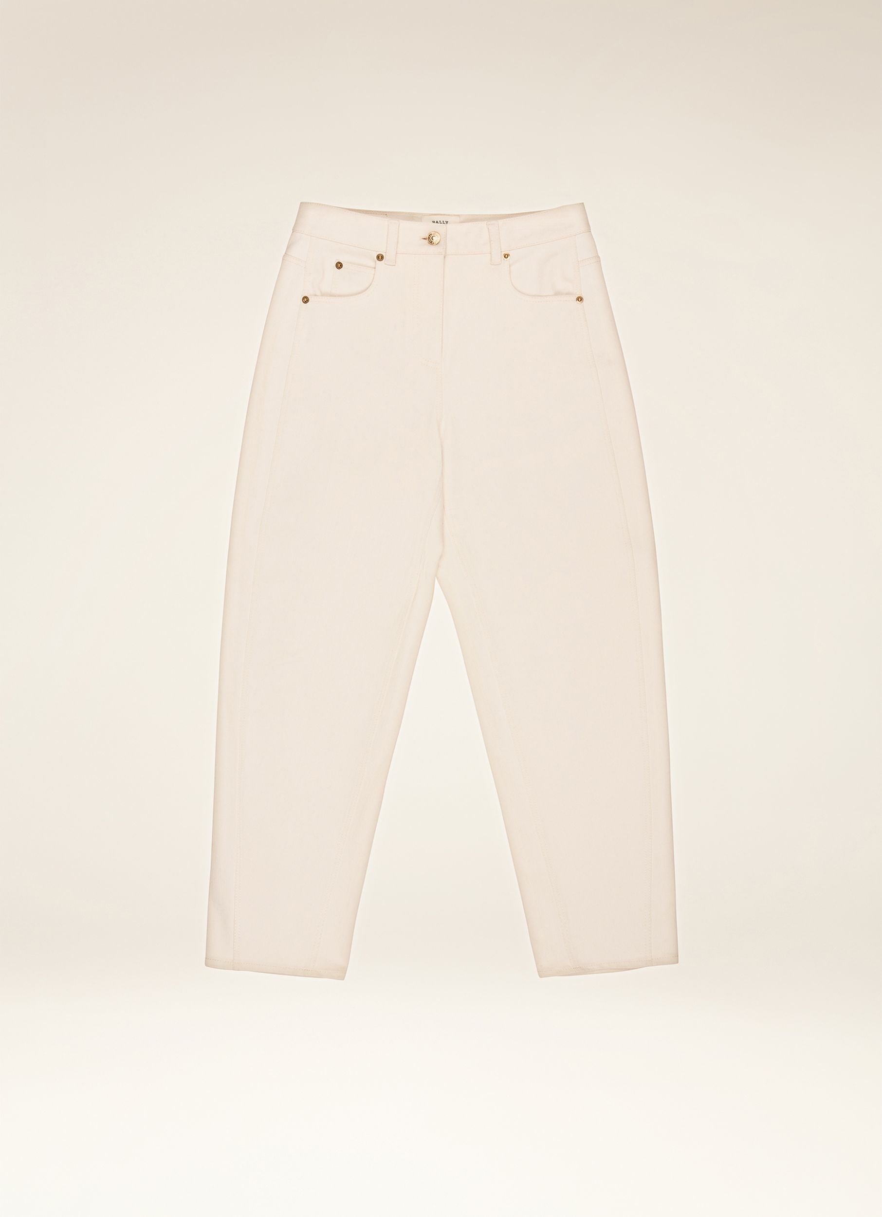 Pantalon En Denim Ivoire - Femme - Bally - 01