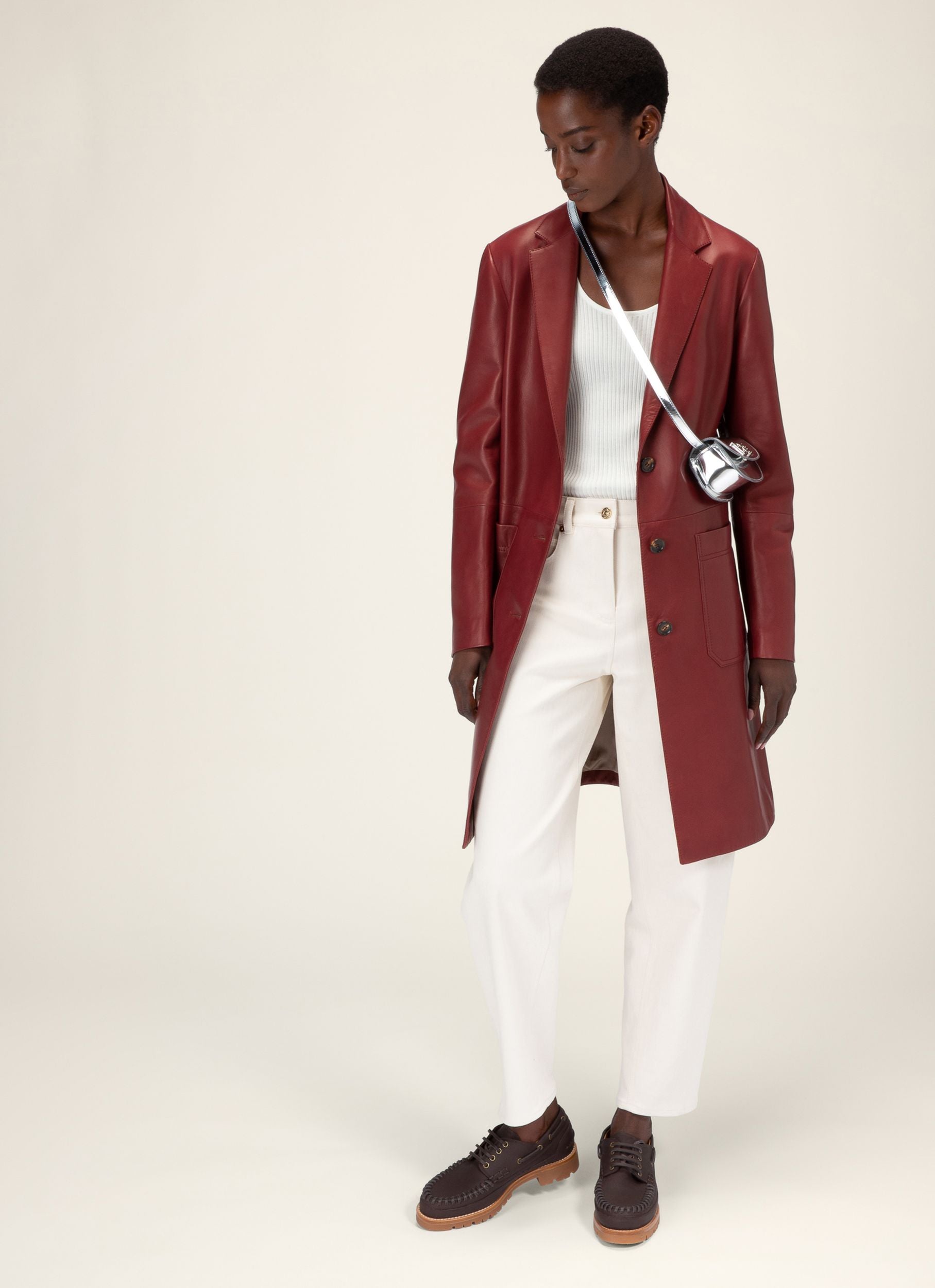 Pantalon En Denim Ivoire - Femme - Bally - 05