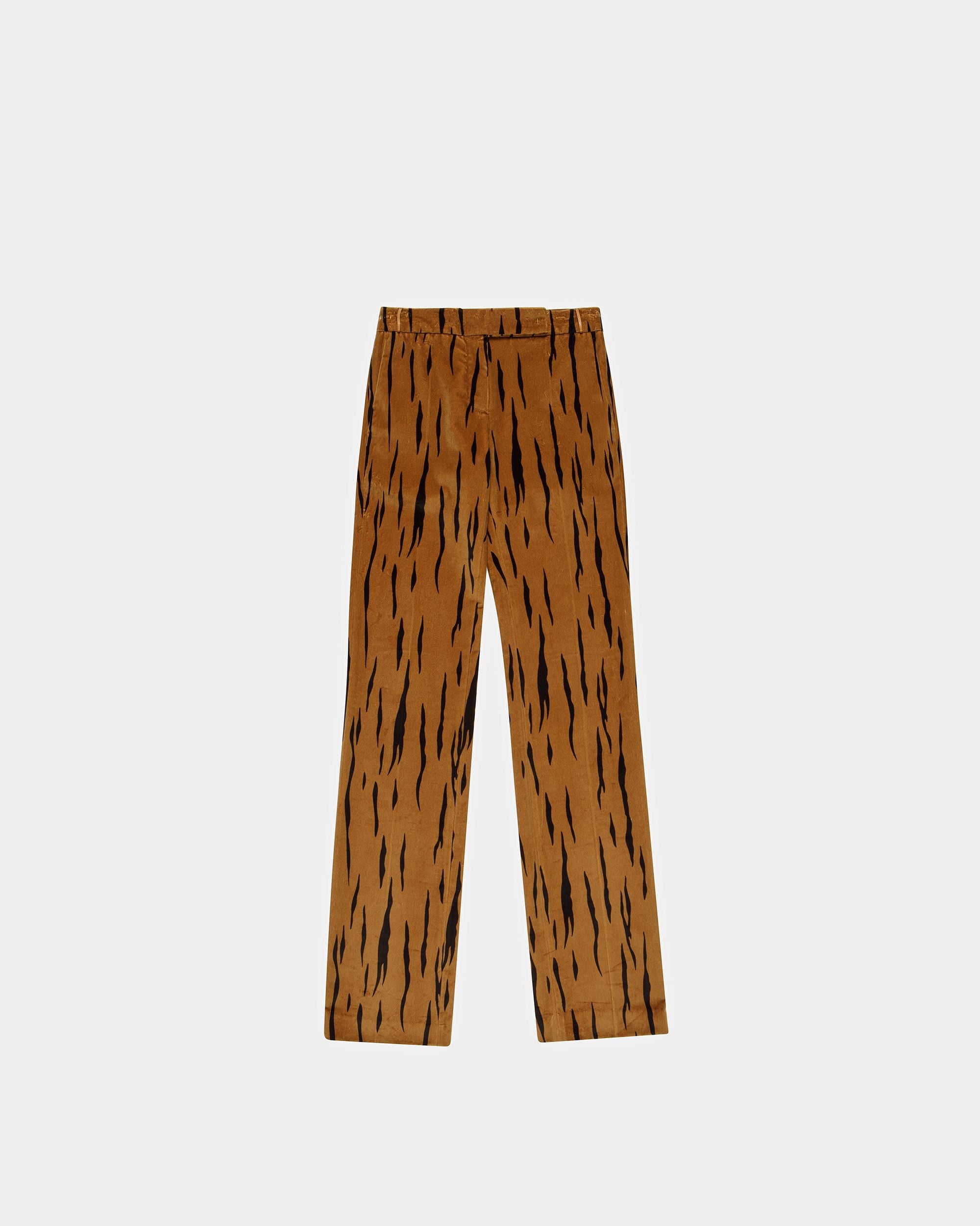 Bedruckte Samthose In Desert Und Schwarz - Damen - Bally - 06