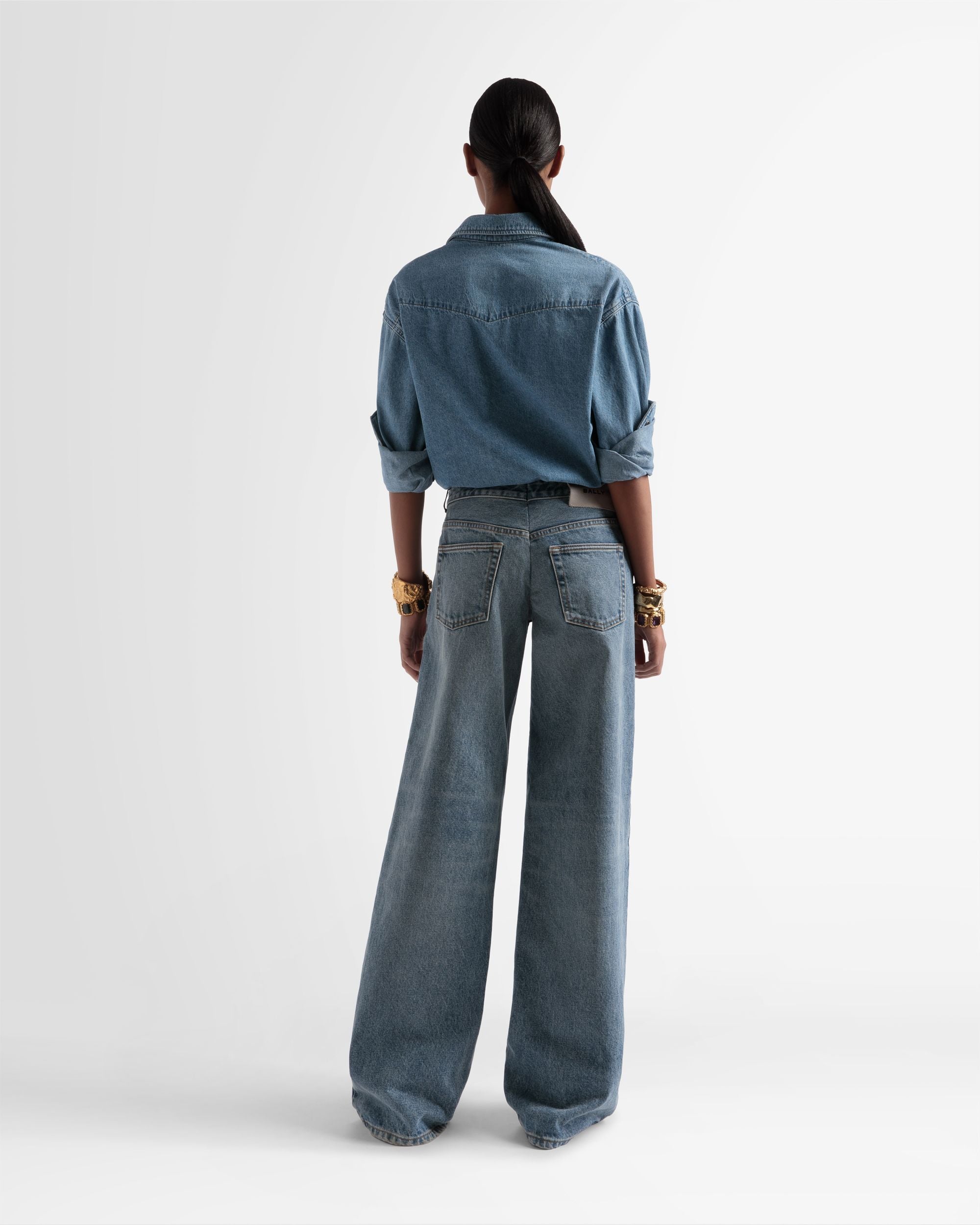 Pantalone In Denim Ampio - Donna - Bally - 05