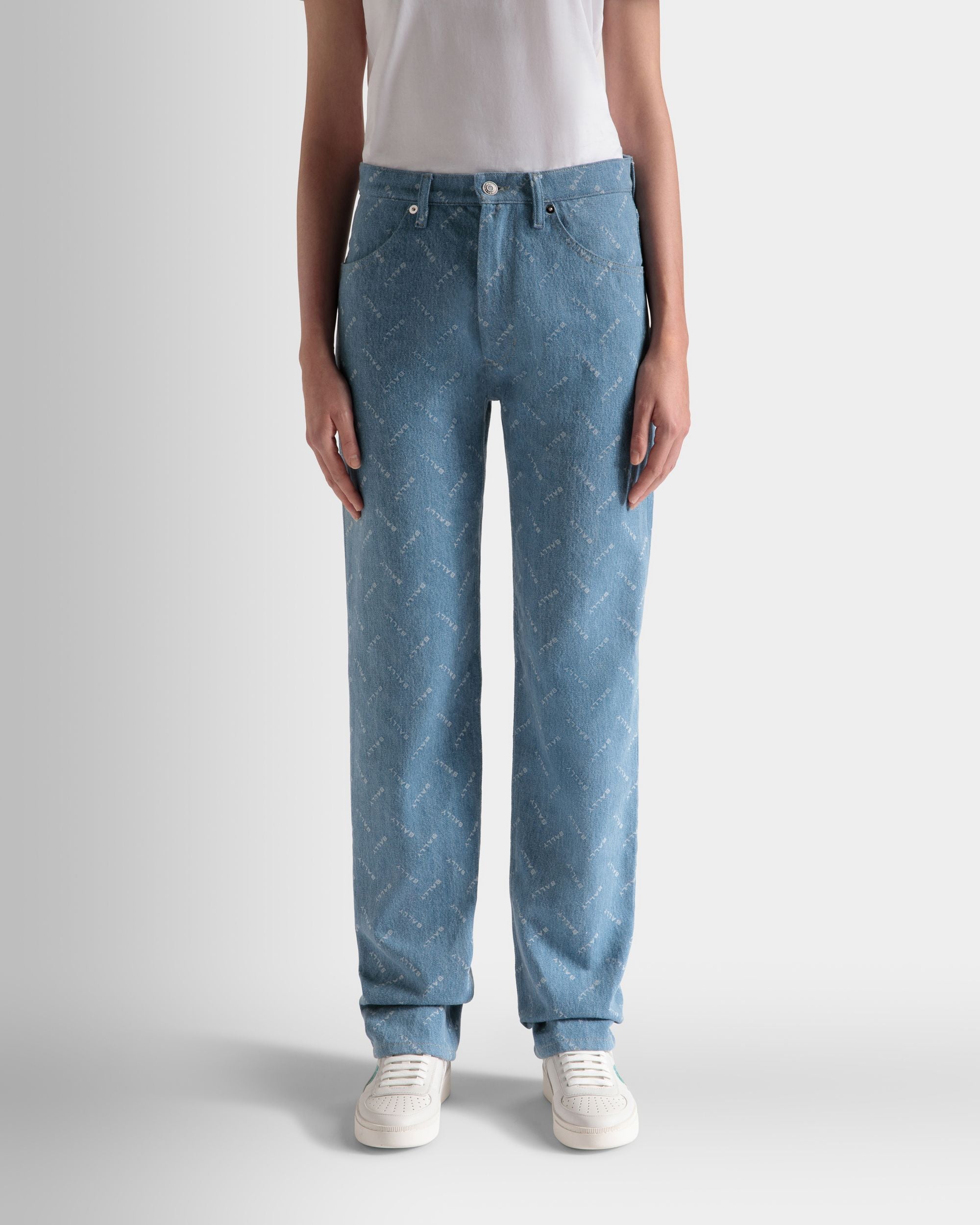 Pantalone In Cotone Denim Azzurro - Donna - Bally - 03