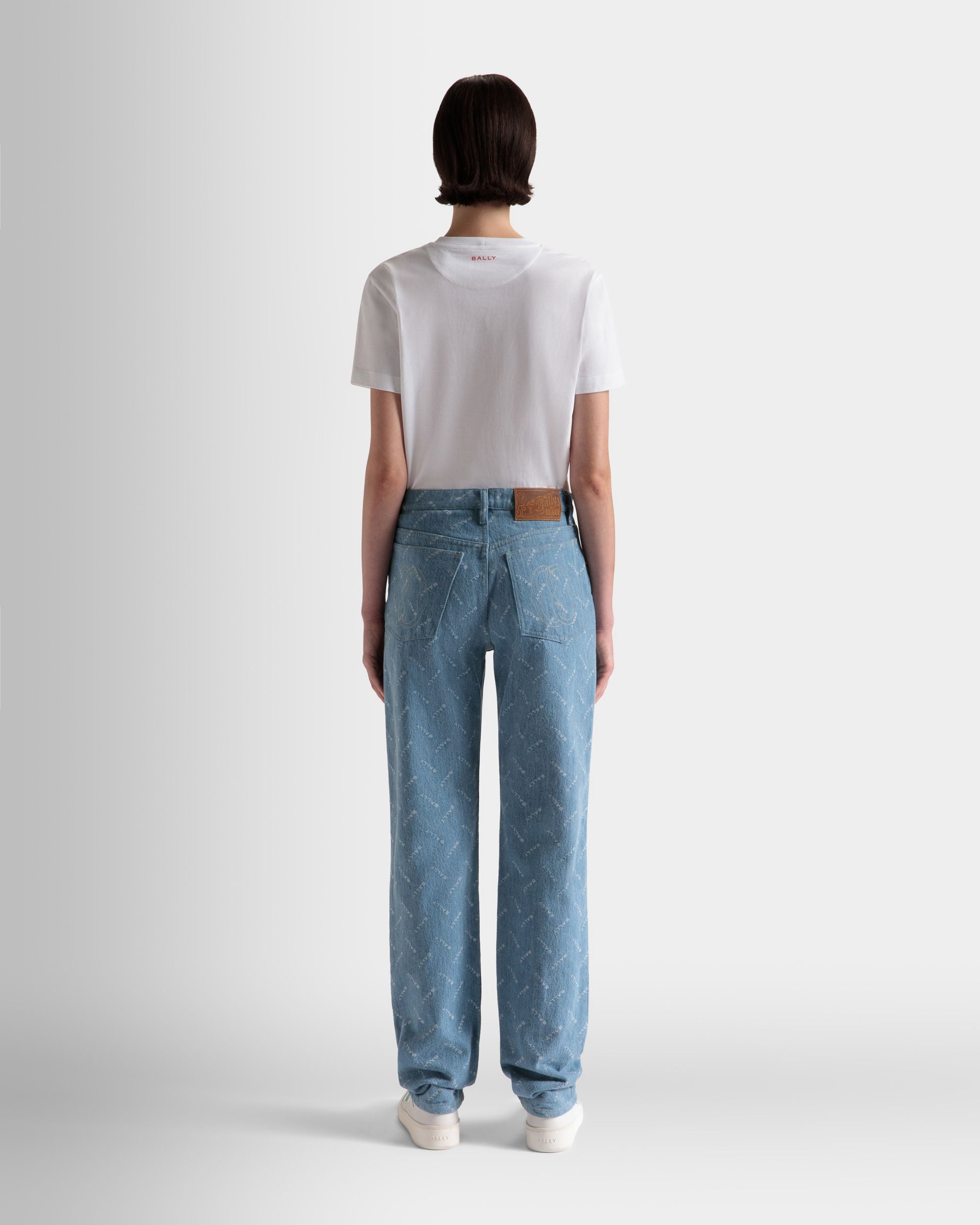 Pantalone In Cotone Denim Azzurro - Donna - Bally - 06