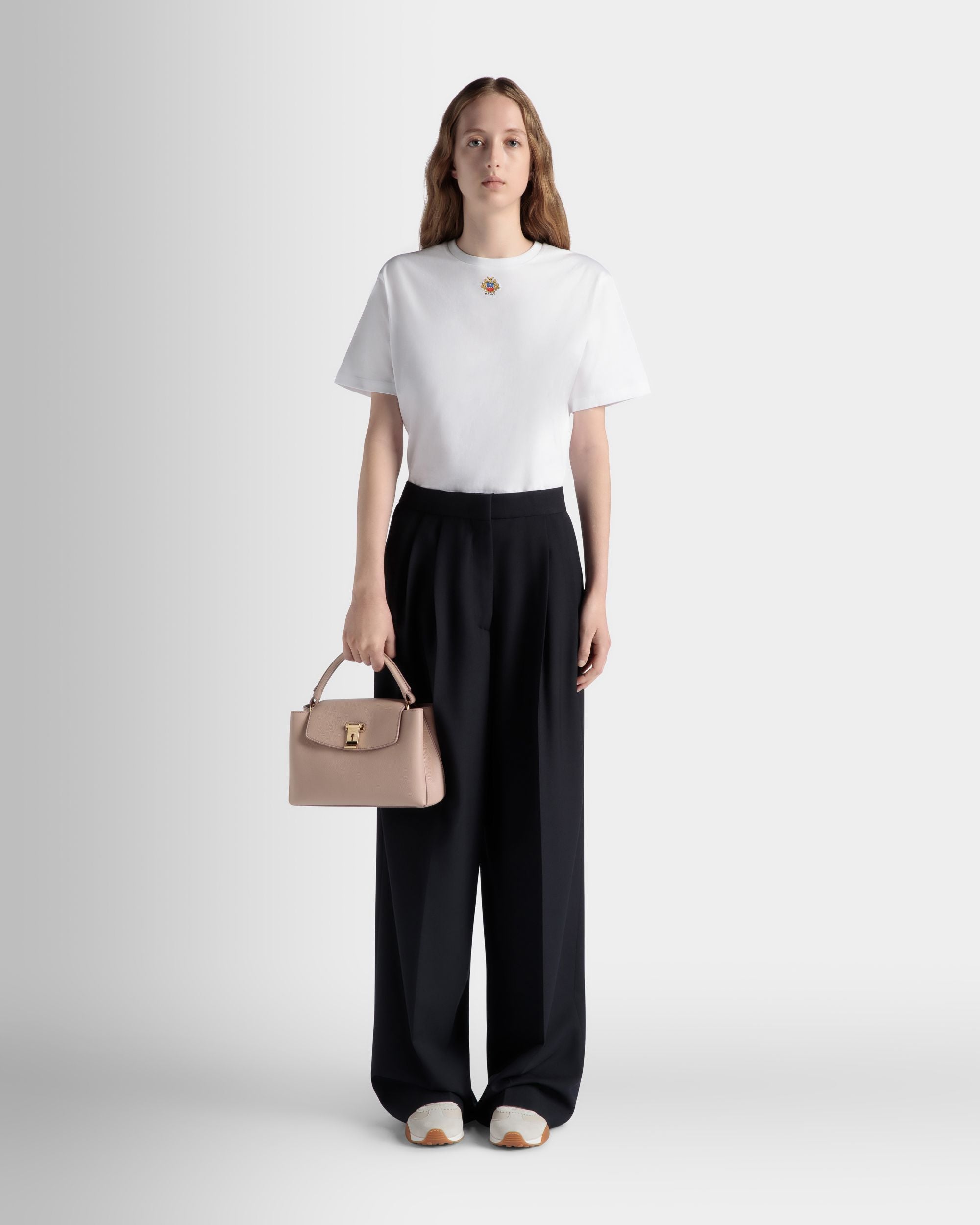 Wide Leg-Hose Für Damen Aus Wollmix In Navy Blue - Damen - Bally - 02