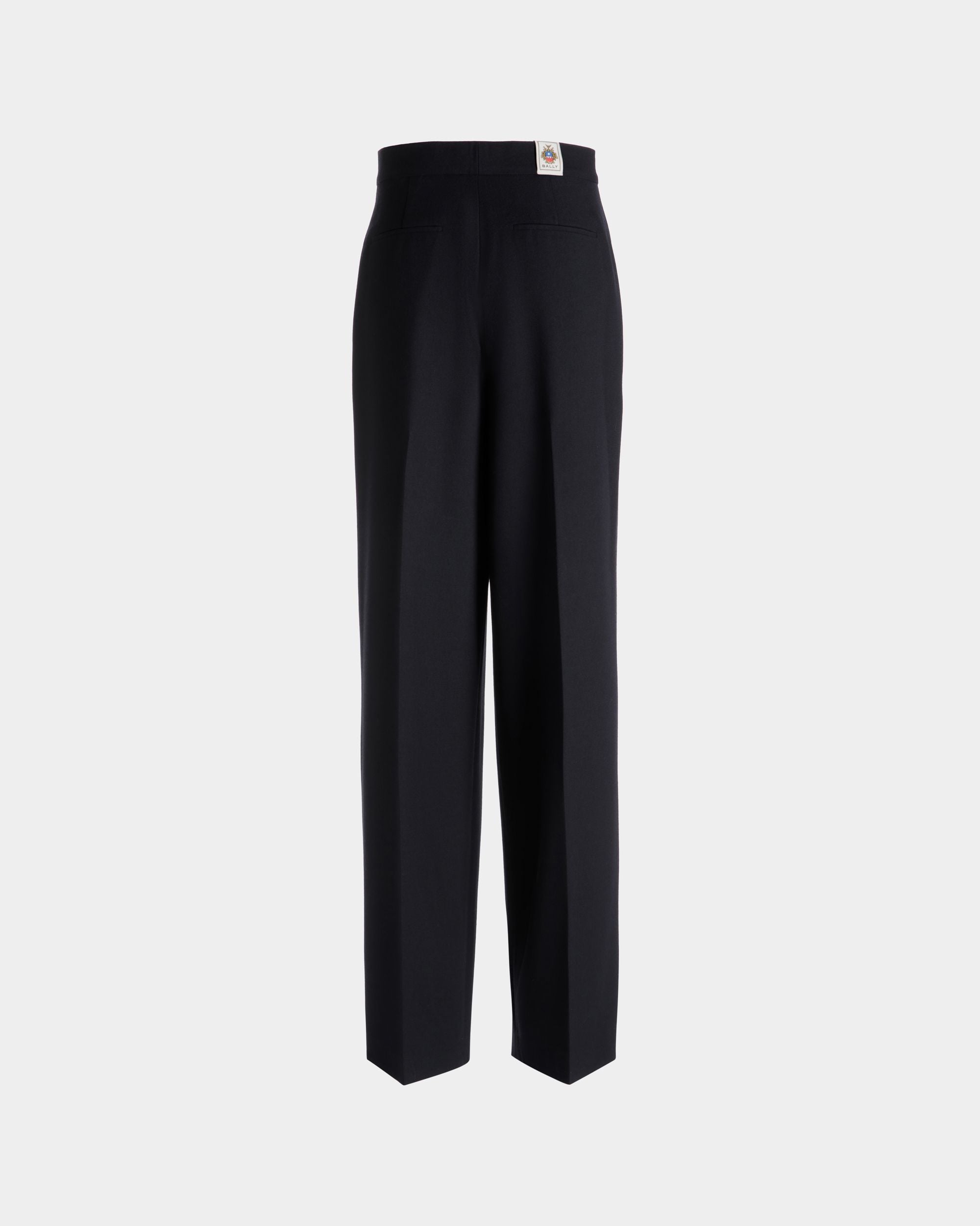Wide Leg-Hose Für Damen Aus Wollmix In Navy Blue - Damen - Bally - 08