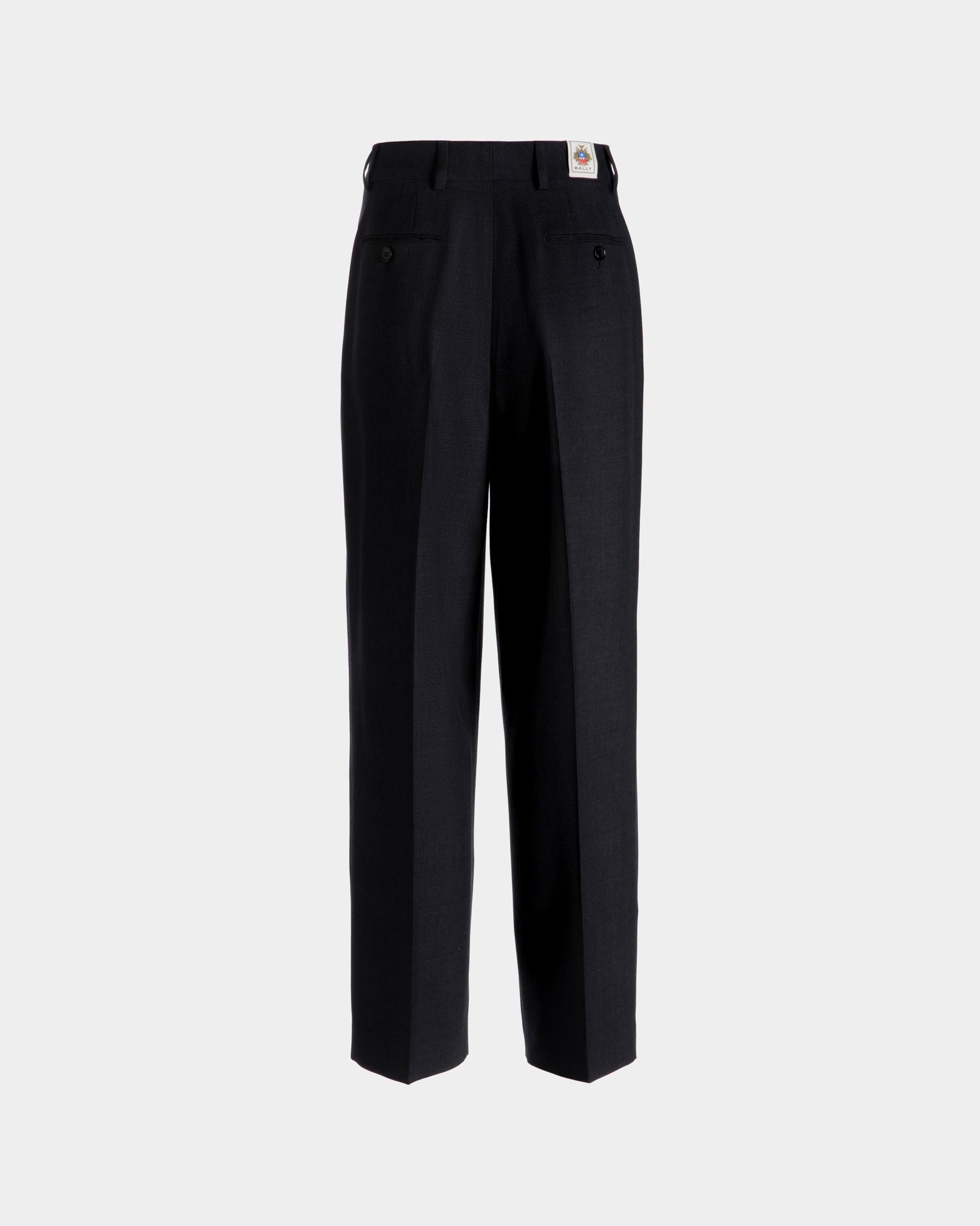 Tapered Pants In a Black Wool Blend - Women's - Bally - 06