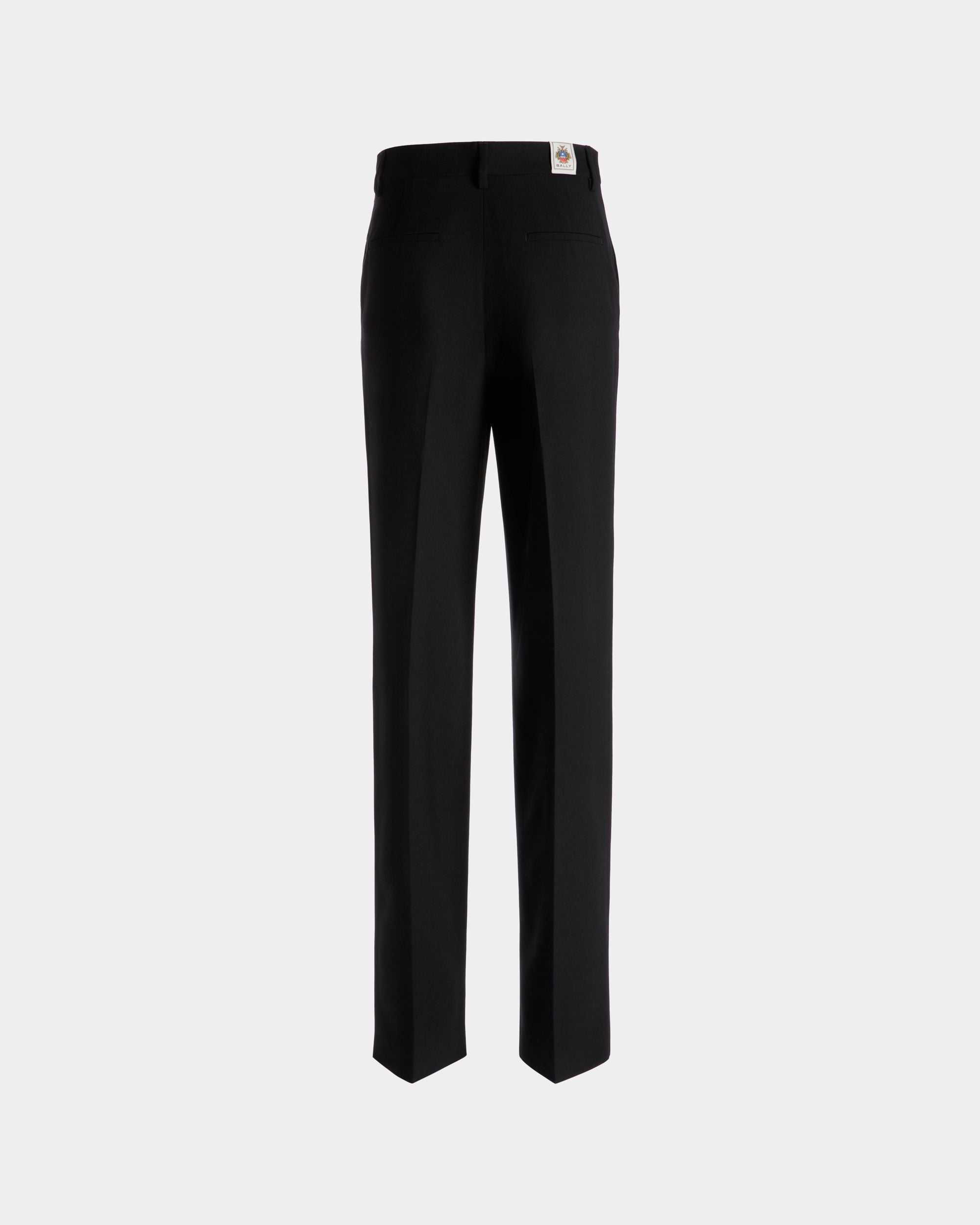 Straight Leg-Hose Aus Wollmix In Schwarz - Damen - Bally - 03
