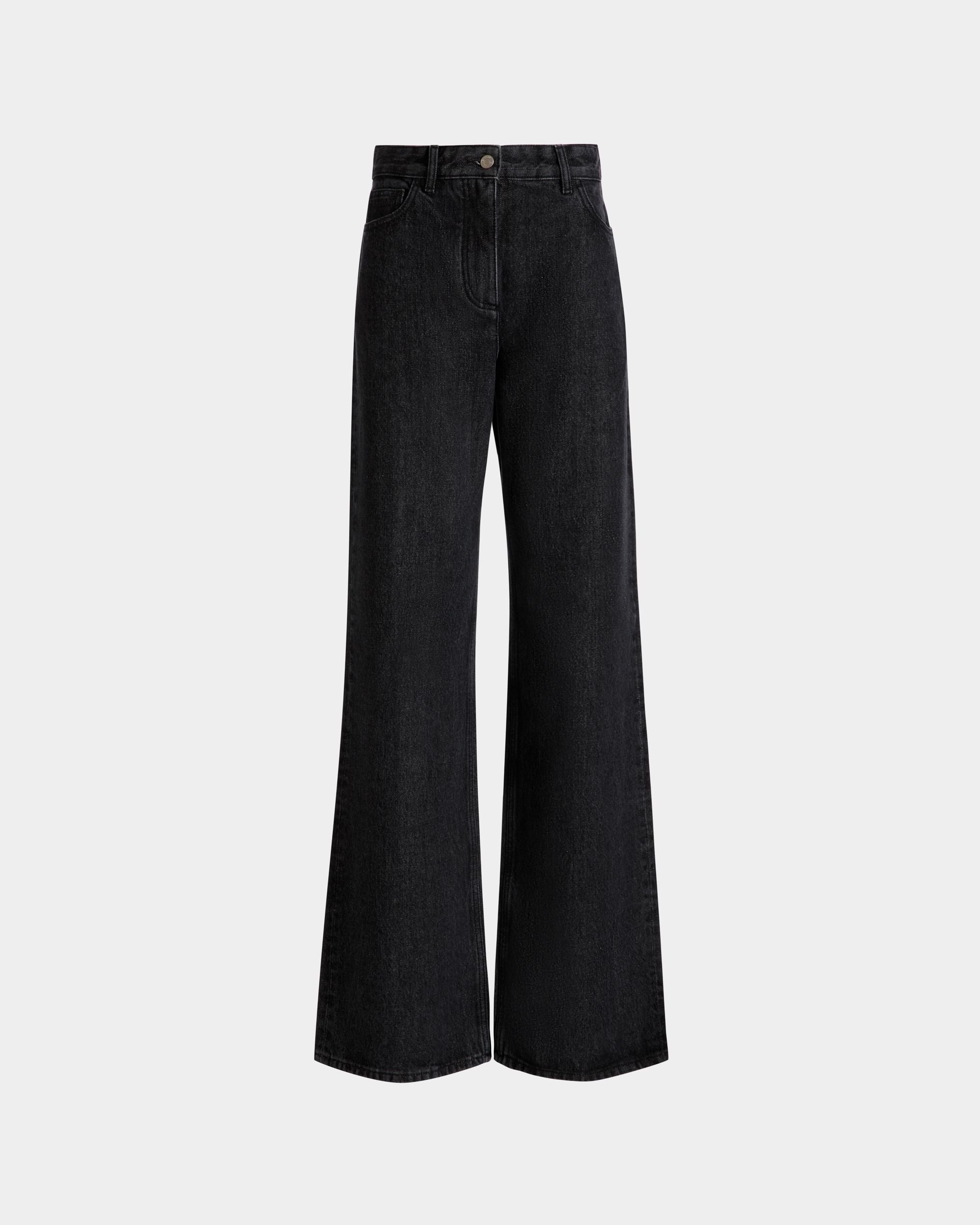 Jeanshose Mit Weitem Bein Aus Baumwolle In Grau - Damen - Bally - 01