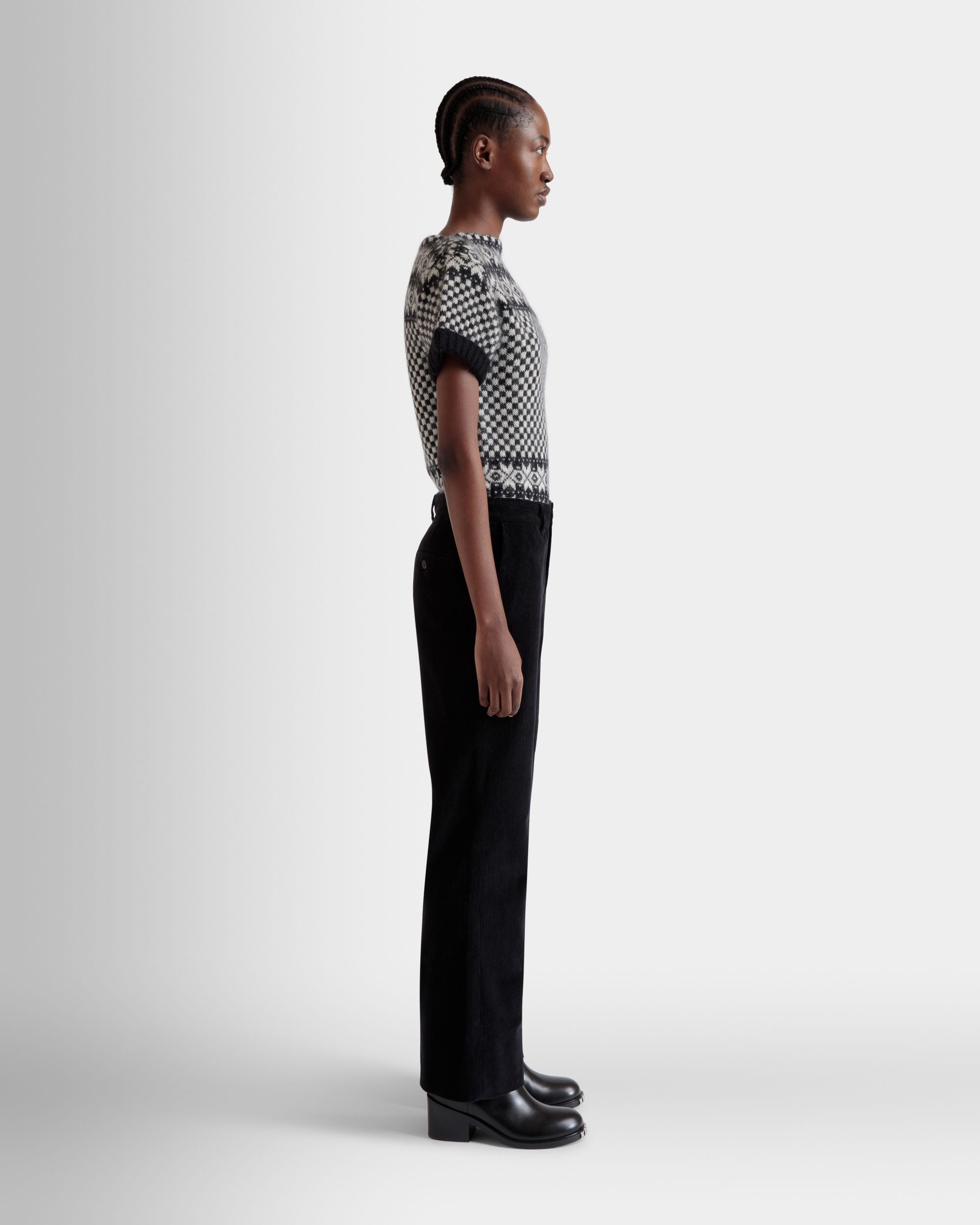 Schlaghose Aus Schwarzem Baumwollcord - Damen - Bally - 05