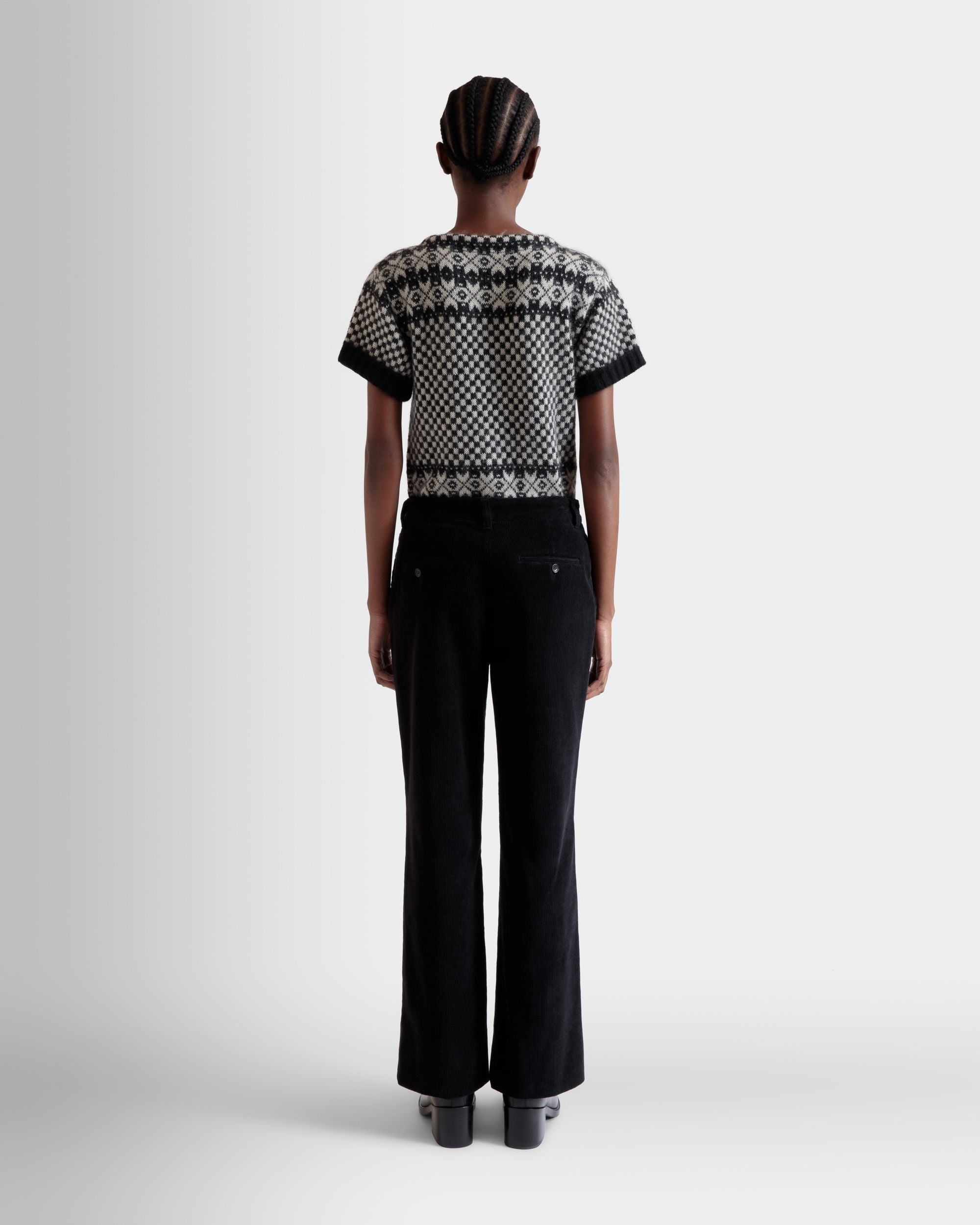 Schlaghose Aus Schwarzem Baumwollcord - Damen - Bally - 06