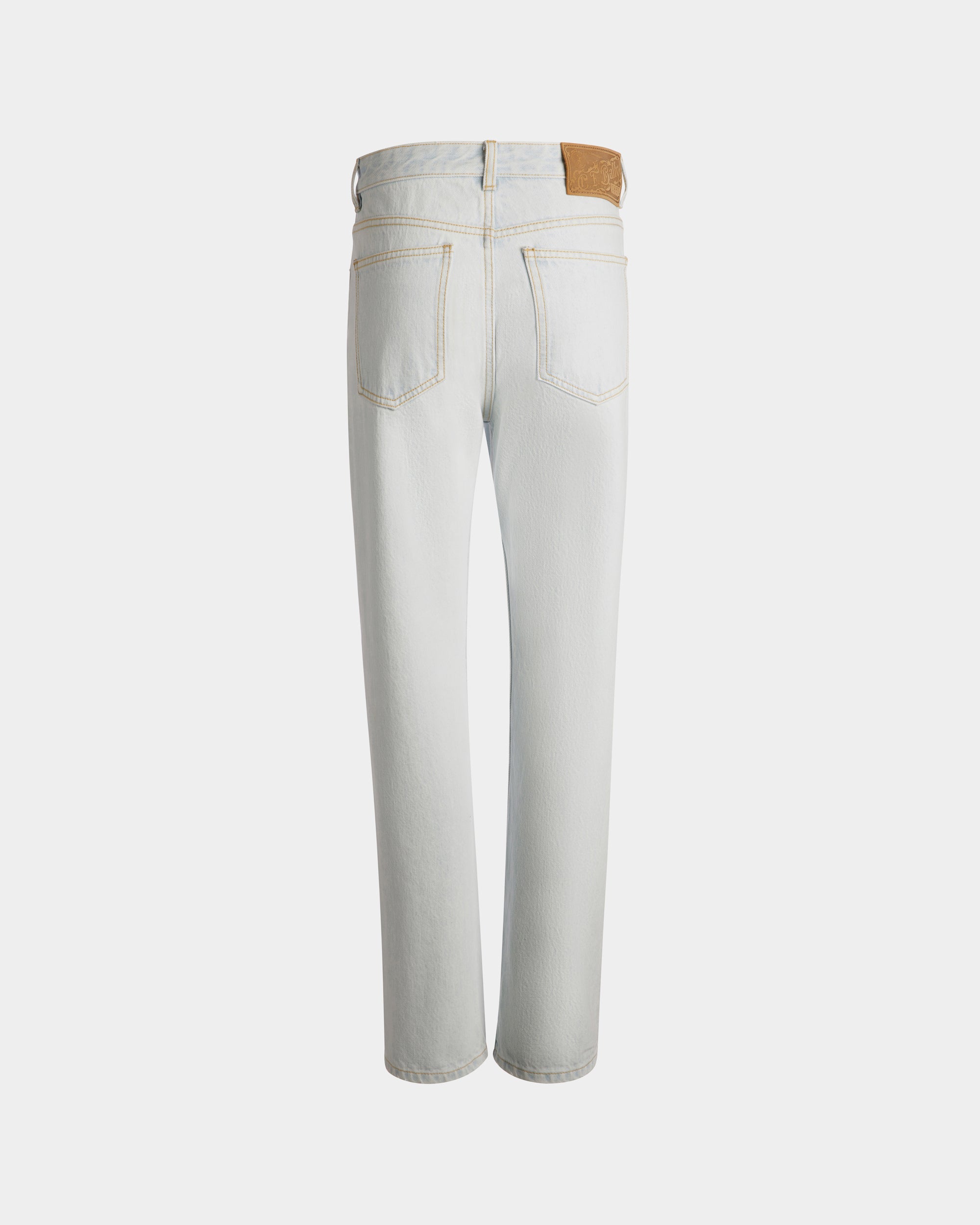 Denim Pants in Light Blue Cotton - Women's - Bally - 07