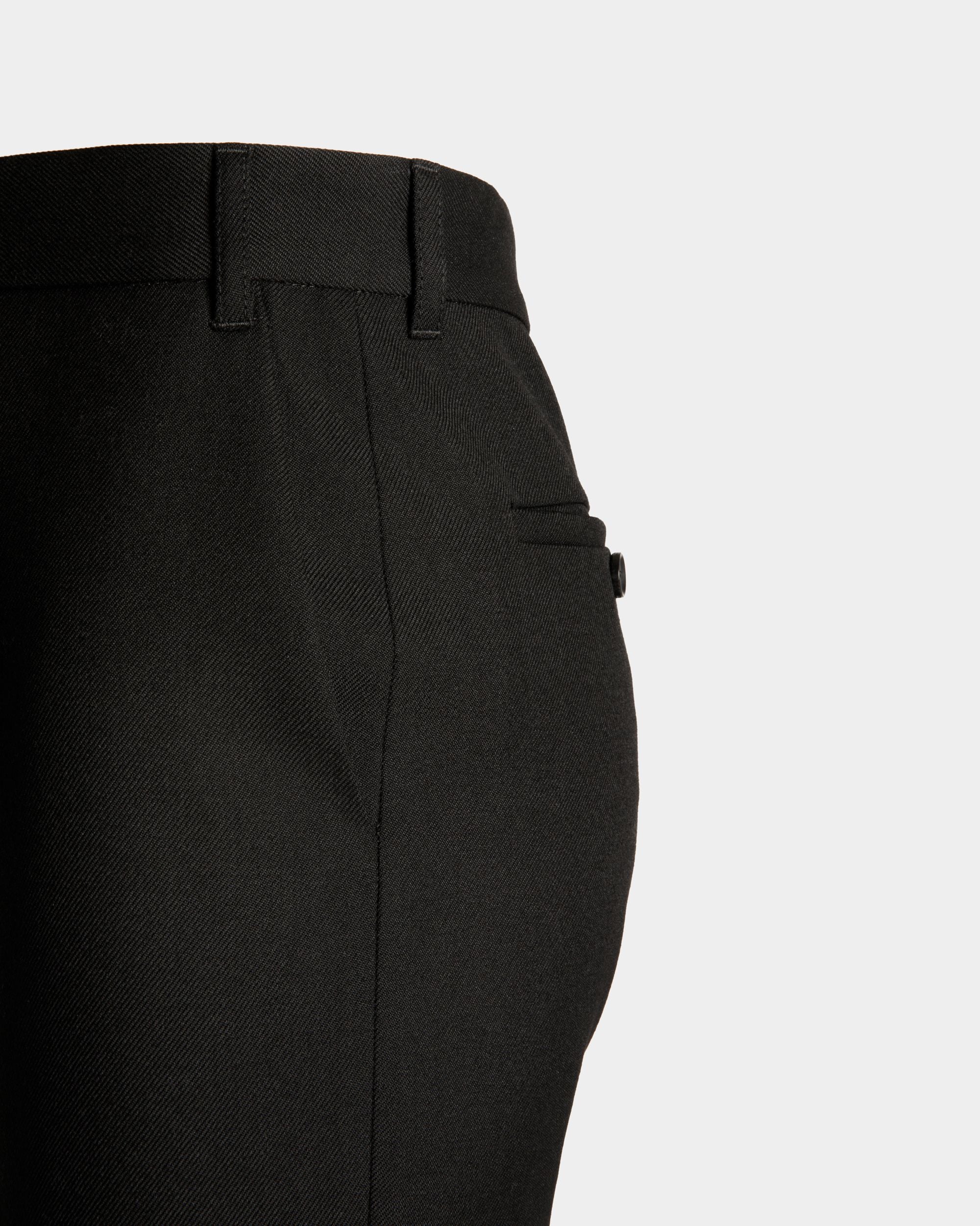 Pantalon Évasé En Laine Noire - Femme - Bally - 04
