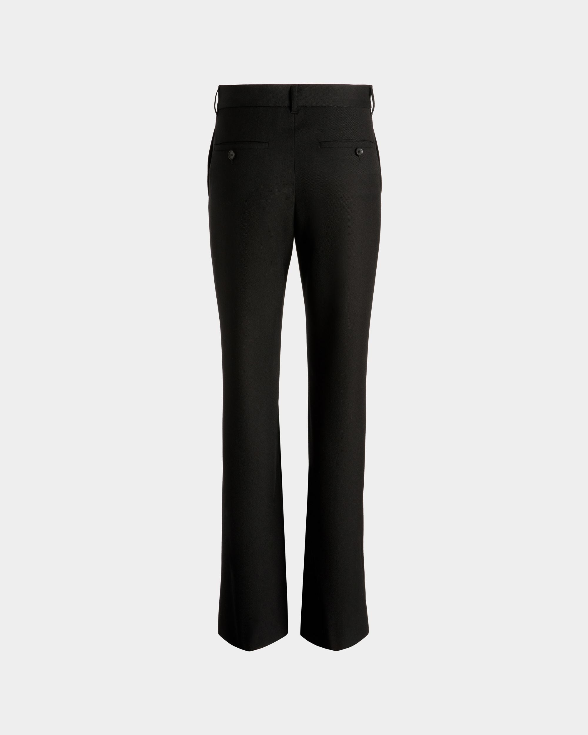 Pantalon Évasé En Laine Noire - Femme - Bally - 07
