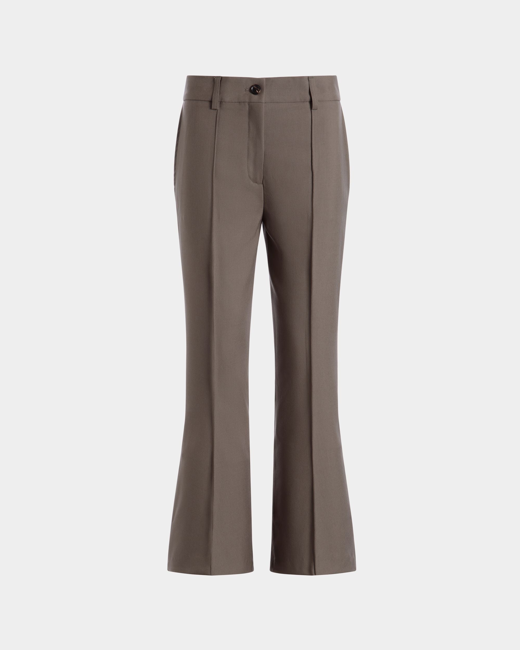 Trousers In Brown Wool - Femme - Bally - 01