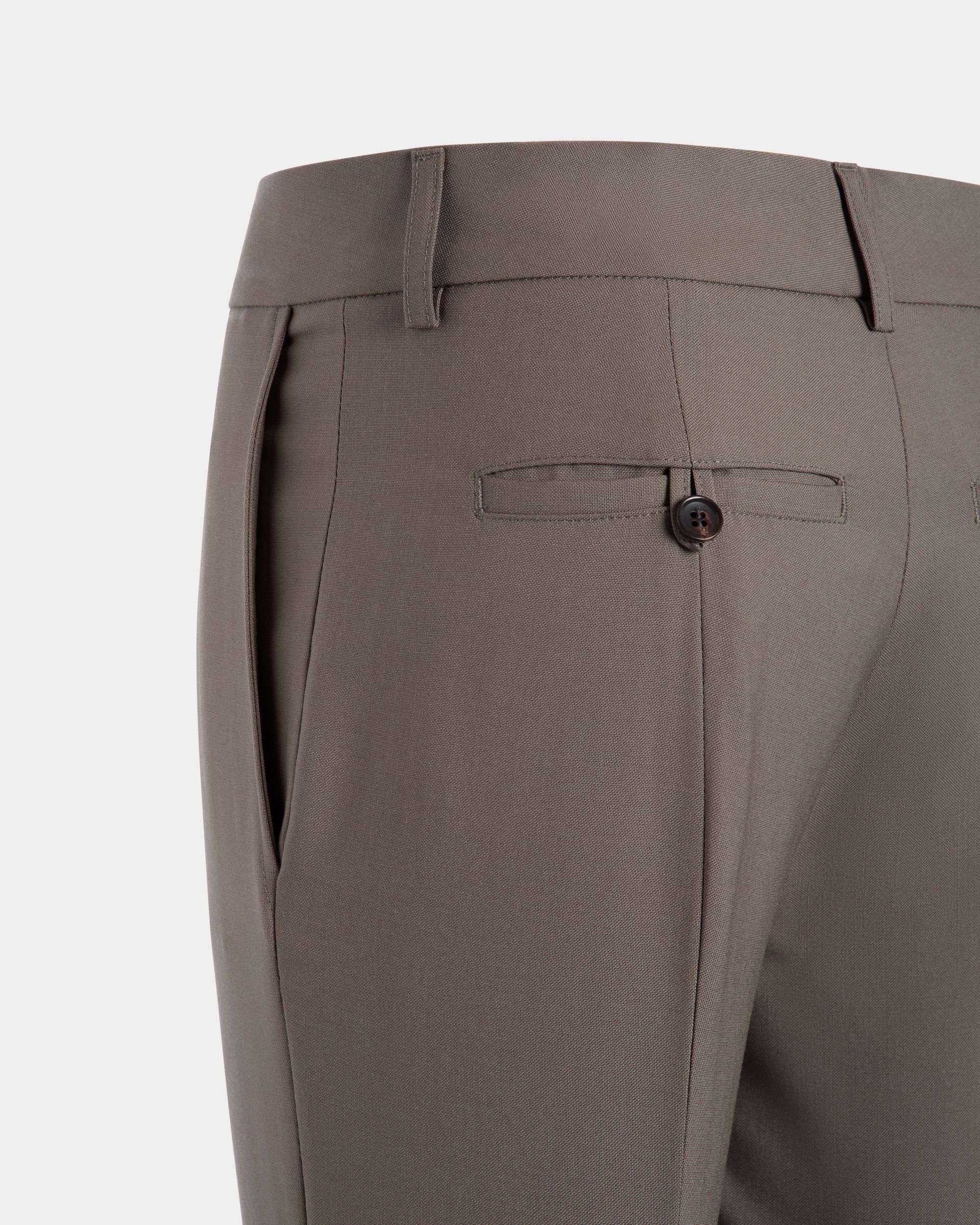 Trousers In Brown Wool - Femme - Bally - 02